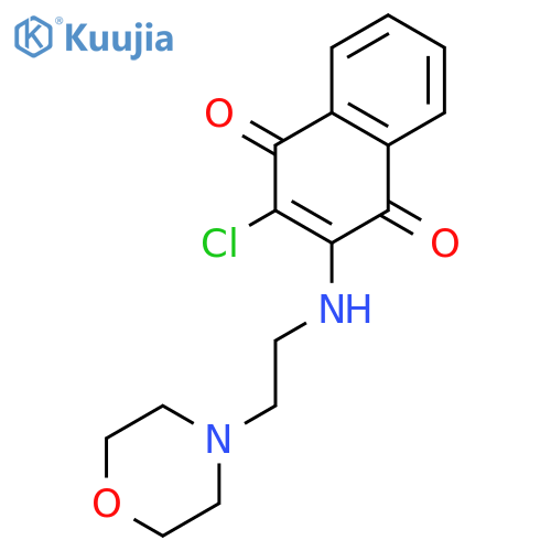 1,4-NAPHTHALENEDIONE, 2-CHLORO-3-[[2-(4-MORPHOLINYL)ETHYL]AMINO]- structure