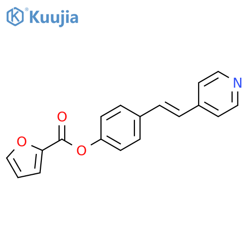 4-(E)-2-(pyridin-4-yl)ethenylphenyl furan-2-carboxylate structure