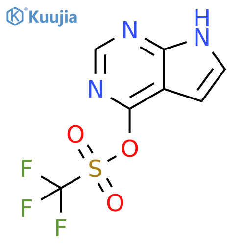 Methanesulfonic acid, 1,1,1-trifluoro-, 7H-pyrrolo[2,3-d]pyrimidin-4-yl ester structure