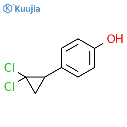 Phenol, 4-(2,2-dichlorocyclopropyl)-, (-)- structure