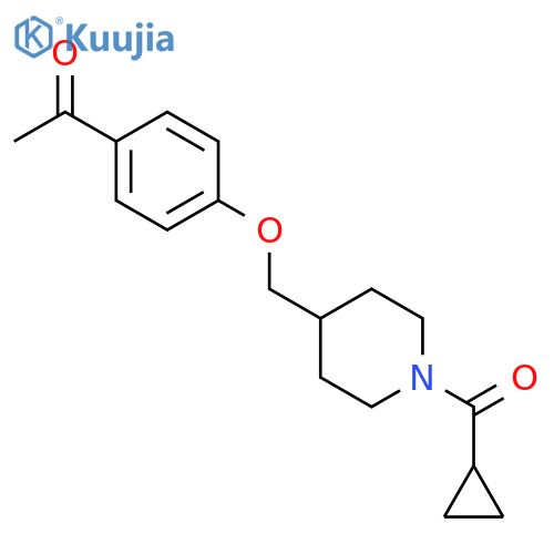 Piperidine, 4-[(4-acetylphenoxy)methyl]-1-(cyclopropylcarbonyl)- structure