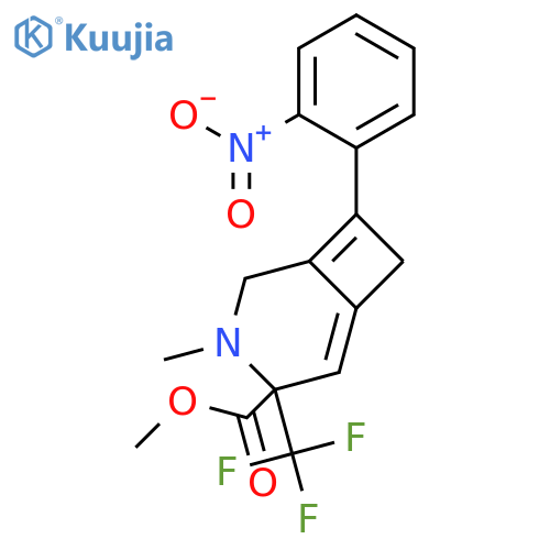 3-Azabicyclo[4.2.0]octa-5,8-diene-4-carboxylic acid, 3-methyl-8-(2-nitrophenyl)-4-(trifluoromethyl)-, methyl ester structure