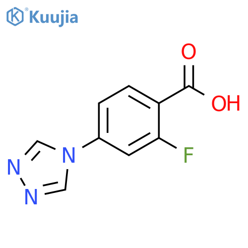 2-Fluoro-4-[1,2,4]triazol-4-yl-benzoic acid structure