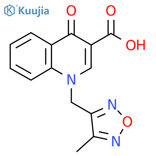 1-((4-Methyl-1,2,5-oxadiazol-3-yl)methyl)-4-oxo-1,4-dihydroquinoline-3-carboxylic acid structure