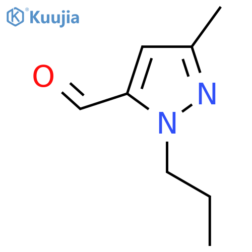 3-Methyl-1-propyl-1H-pyrazole-5-carbaldehyde structure
