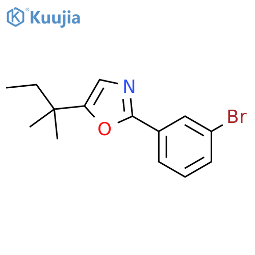 2-(3-Bromo-phenyl)-5-(1,1-dimethyl-propyl)-oxazole structure
