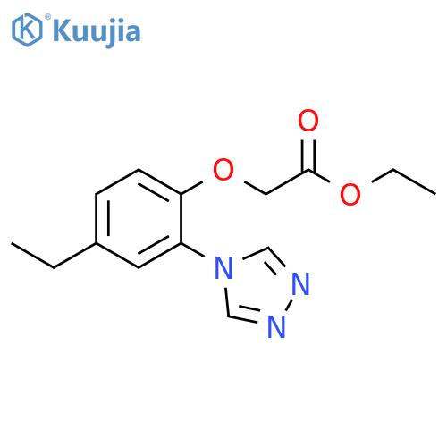 (4-Ethyl-2-[1,2,4]triazol-4-yl-phenoxy)-acetic acid ethyl ester structure