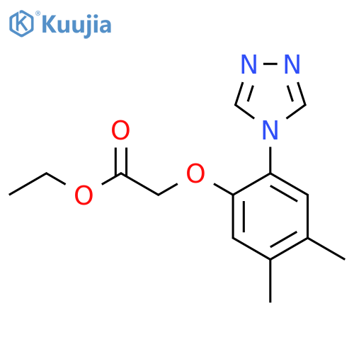 Ethyl2-(4,5-dimethyl-2-(4H-1,2,4-triazol-4-yl)phenoxy)acetate structure