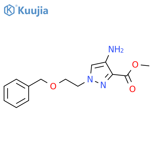 4-Amino-1-(2-benzyloxy-ethyl)-1H-pyrazole-3-carboxylic acid methyl ester structure