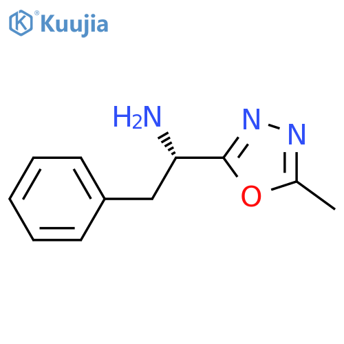 (1S)-1-(5-methyl-1,3,4-oxadiazol-2-yl)-2-phenyl-ethanamine structure
