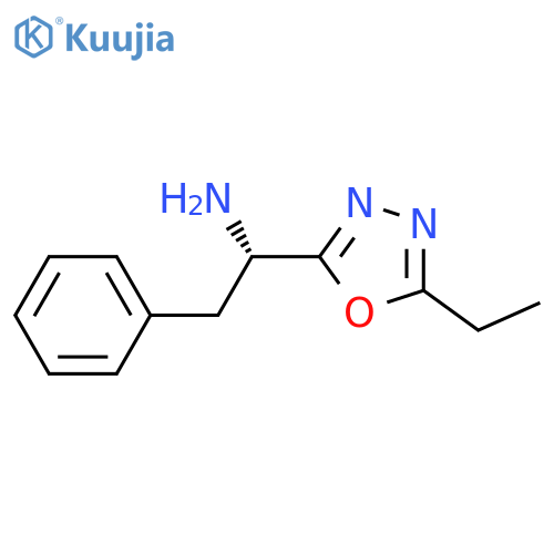 (1S)-1-(5-ethyl-1,3,4-oxadiazol-2-yl)-2-phenyl-ethanamine structure