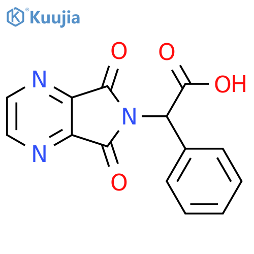 (2S)-2-(5,7-dioxopyrrolo3,4-bpyrazin-6-yl)-2-phenylacetic acid structure