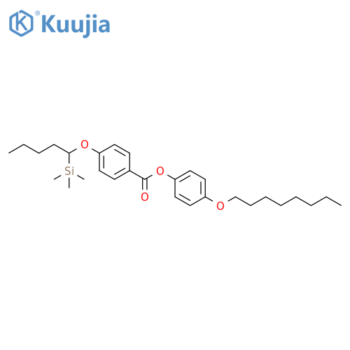 Benzoic acid, 4-[[1-(trimethylsilyl)pentyl]oxy]-, 4-(octyloxy)phenyl ester structure