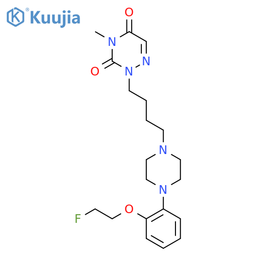 2-(4-(4-(2-(2-fluoroethoxy)phenyl)piperazin-1-yl)butyl)-4-methyl-1,2,4-triazine-3,5(2H,4H)-dione structure