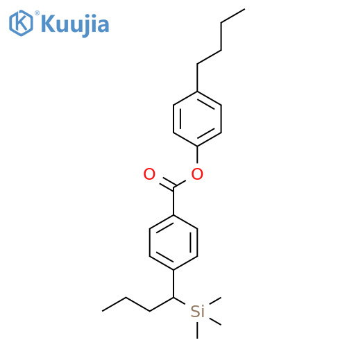 Benzoic acid, 4-[1-(trimethylsilyl)butyl]-, 4-butylphenyl ester structure
