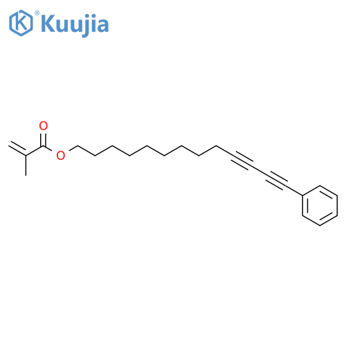 2-Propenoic acid, 2-methyl-, 13-phenyl-10,12-tridecadiynyl ester structure