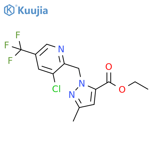 2-(3-Chloro-5-trifluoromethyl-pyridin-2-ylmethyl)-5-methyl-2H-pyrazole-3-carboxylic acid ethyl ester structure