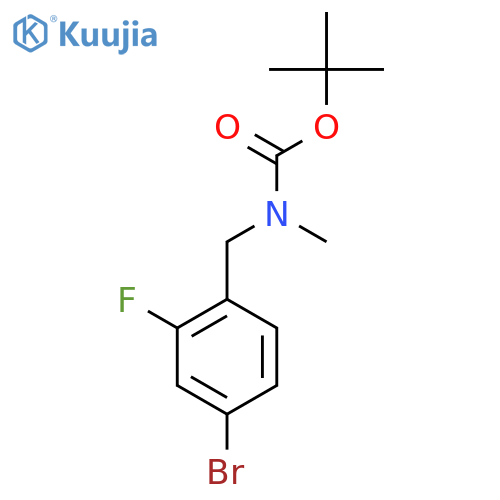 tert-butyl N-(4-bromo-2-fluorophenyl)methyl-N-methylcarbamate structure