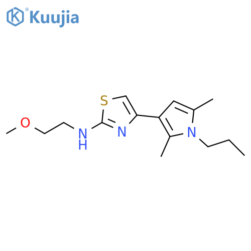 4-(2,5-dimethyl-1-propyl-1H-pyrrol-3-yl)-N-(2-methoxyethyl)-1,3-thiazol-2-amine structure