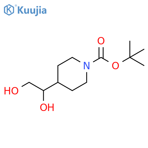 tert-butyl 4-(1,2-dihydroxyethyl)piperidine-1-carboxylate structure