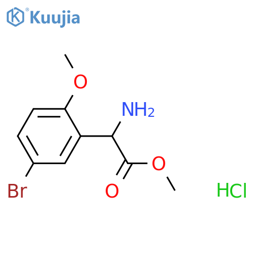methyl 2-amino-2-(5-bromo-2-methoxyphenyl)acetate hydrochloride structure