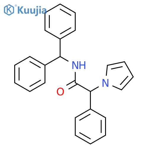 N-(diphenylmethyl)-2-phenyl-2-(1H-pyrrol-1-yl)acetamide structure