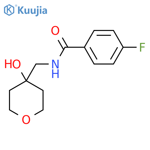 4-fluoro-N-(4-hydroxyoxan-4-yl)methylbenzamide structure