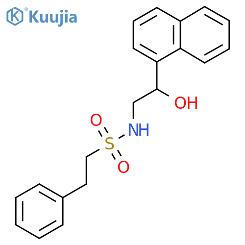N-2-hydroxy-2-(naphthalen-1-yl)ethyl-2-phenylethane-1-sulfonamide structure