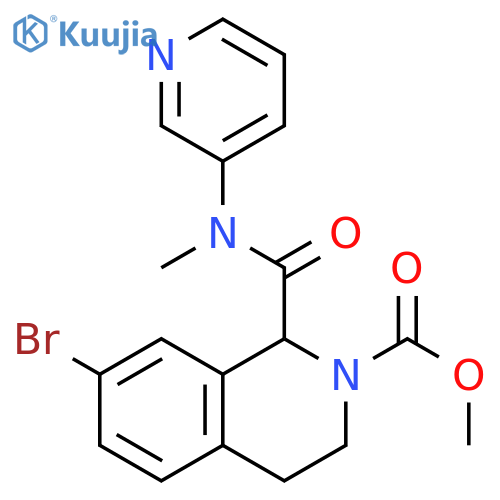 methyl 7-bromo-1-{(pyridin-3-yl)methylcarbamoyl}-1,2,3,4-tetrahydroisoquinoline-2-carboxylate structure