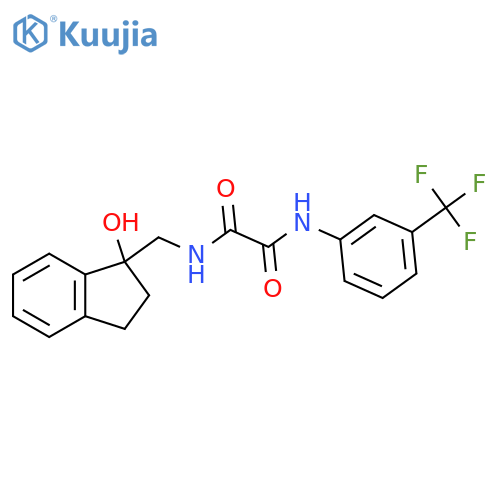 N-[(1-hydroxy-2,3-dihydro-1H-inden-1-yl)methyl]-N'-[3-(trifluoromethyl)phenyl]ethanediamide structure
