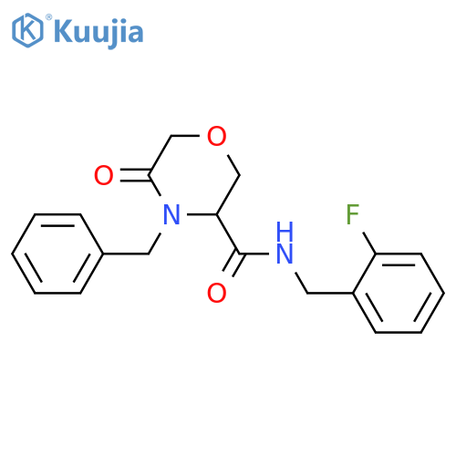 4-benzyl-N-(2-fluorophenyl)methyl-5-oxomorpholine-3-carboxamide structure