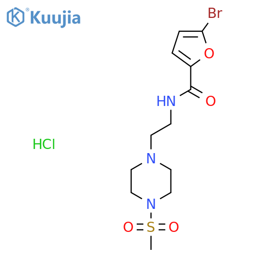 5-bromo-N-2-(4-methanesulfonylpiperazin-1-yl)ethylfuran-2-carboxamide hydrochloride structure
