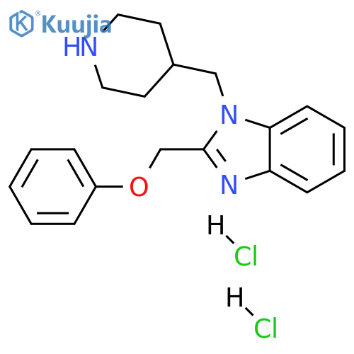 2-(phenoxymethyl)-1-(piperidin-4-yl)methyl-1H-1,3-benzodiazole dihydrochloride structure