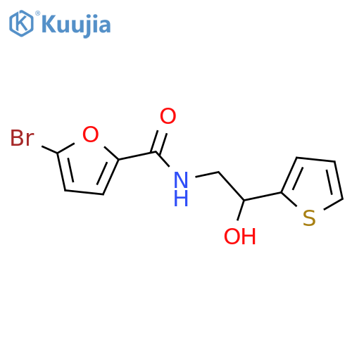 5-bromo-N-2-hydroxy-2-(thiophen-2-yl)ethylfuran-2-carboxamide structure