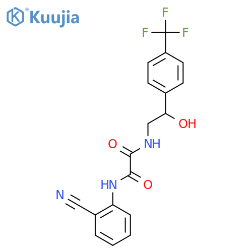 N-(2-cyanophenyl)-N'-{2-hydroxy-2-4-(trifluoromethyl)phenylethyl}ethanediamide structure