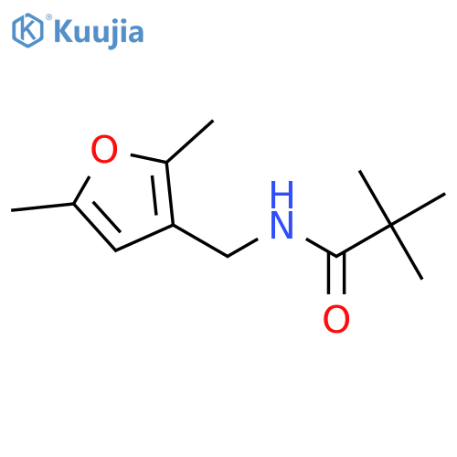 N-(2,5-dimethylfuran-3-yl)methyl-2,2-dimethylpropanamide structure