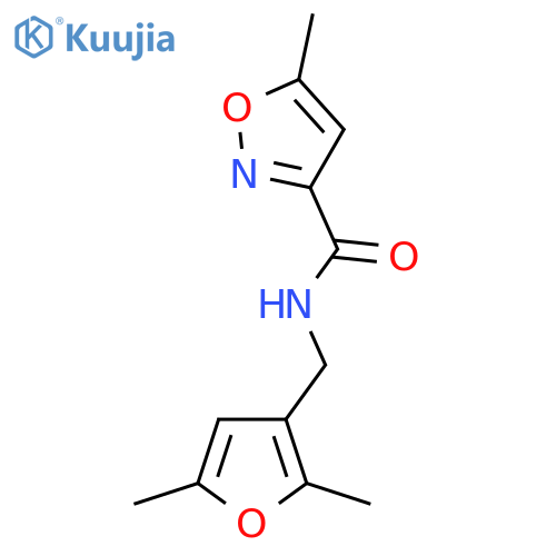 N-(2,5-dimethylfuran-3-yl)methyl-5-methyl-1,2-oxazole-3-carboxamide structure