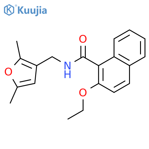 N-(2,5-dimethylfuran-3-yl)methyl-2-ethoxynaphthalene-1-carboxamide structure