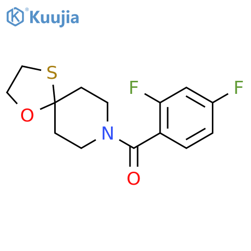 8-(2,4-difluorobenzoyl)-1-oxa-4-thia-8-azaspiro4.5decane structure