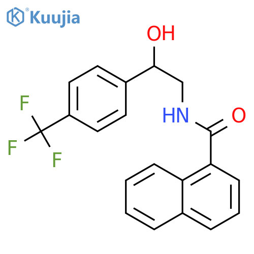 N-{2-hydroxy-2-4-(trifluoromethyl)phenylethyl}naphthalene-1-carboxamide structure