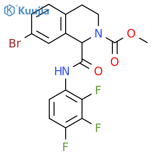 methyl 7-bromo-1-(2,3,4-trifluorophenyl)carbamoyl-1,2,3,4-tetrahydroisoquinoline-2-carboxylate structure