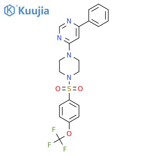 4-phenyl-6-{4-[4-(trifluoromethoxy)benzenesulfonyl]piperazin-1-yl}pyrimidine structure