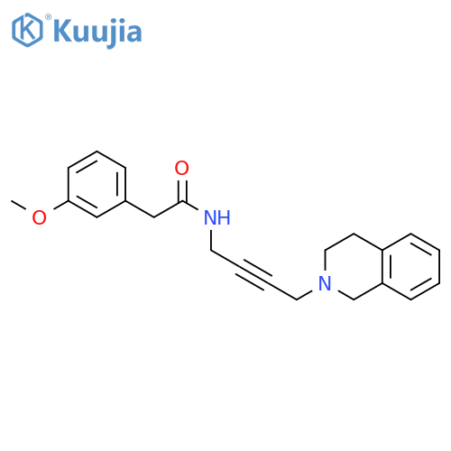 2-(3-methoxyphenyl)-N-4-(1,2,3,4-tetrahydroisoquinolin-2-yl)but-2-yn-1-ylacetamide structure