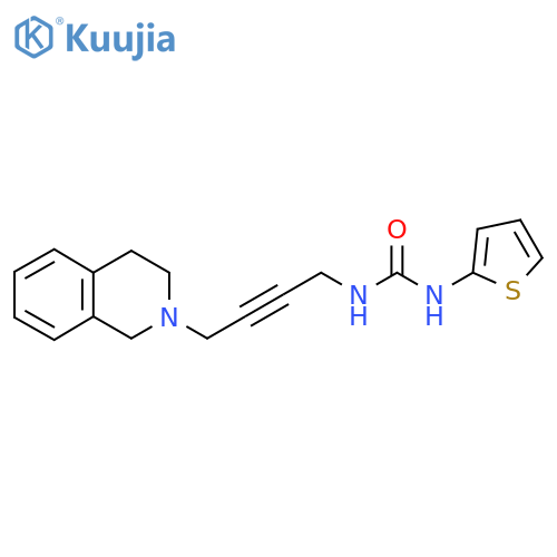 1-4-(1,2,3,4-tetrahydroisoquinolin-2-yl)but-2-yn-1-yl-3-(thiophen-2-yl)urea structure
