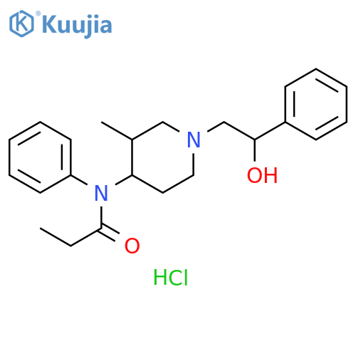 Propanamide, N-[1-(2-hydroxy-2-phenylethyl)-3-methyl-4-piperidinyl]-N-phenyl-, hydrochloride (1:1) structure