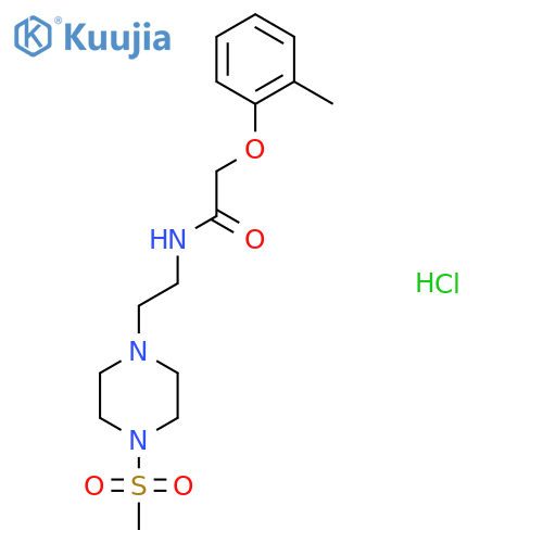 N-2-(4-methanesulfonylpiperazin-1-yl)ethyl-2-(2-methylphenoxy)acetamide hydrochloride structure