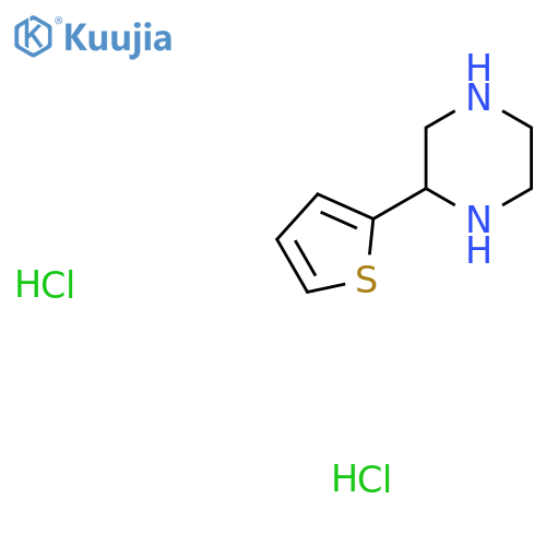 2-(thiophen-2-yl)piperazine dihydrochloride structure