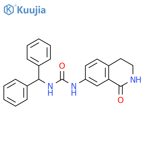 1-(diphenylmethyl)-3-(1-oxo-1,2,3,4-tetrahydroisoquinolin-7-yl)urea structure