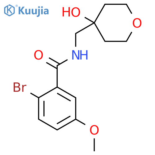 2-bromo-N-(4-hydroxyoxan-4-yl)methyl-5-methoxybenzamide structure