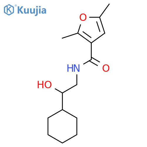 N-(2-cyclohexyl-2-hydroxyethyl)-2,5-dimethylfuran-3-carboxamide structure